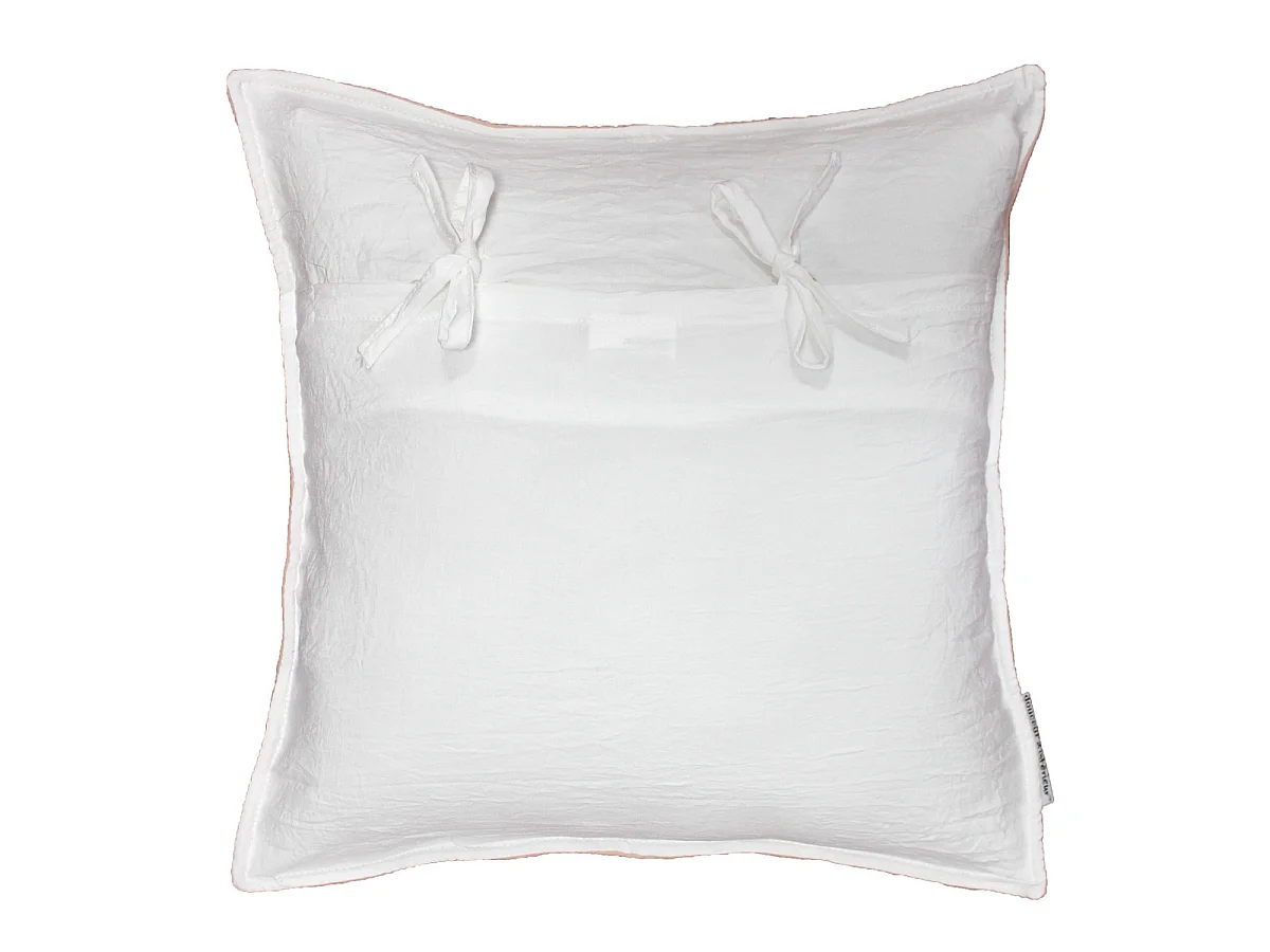 Housse de Coussin "Mellow" 60x60cm Rose & Blanc
