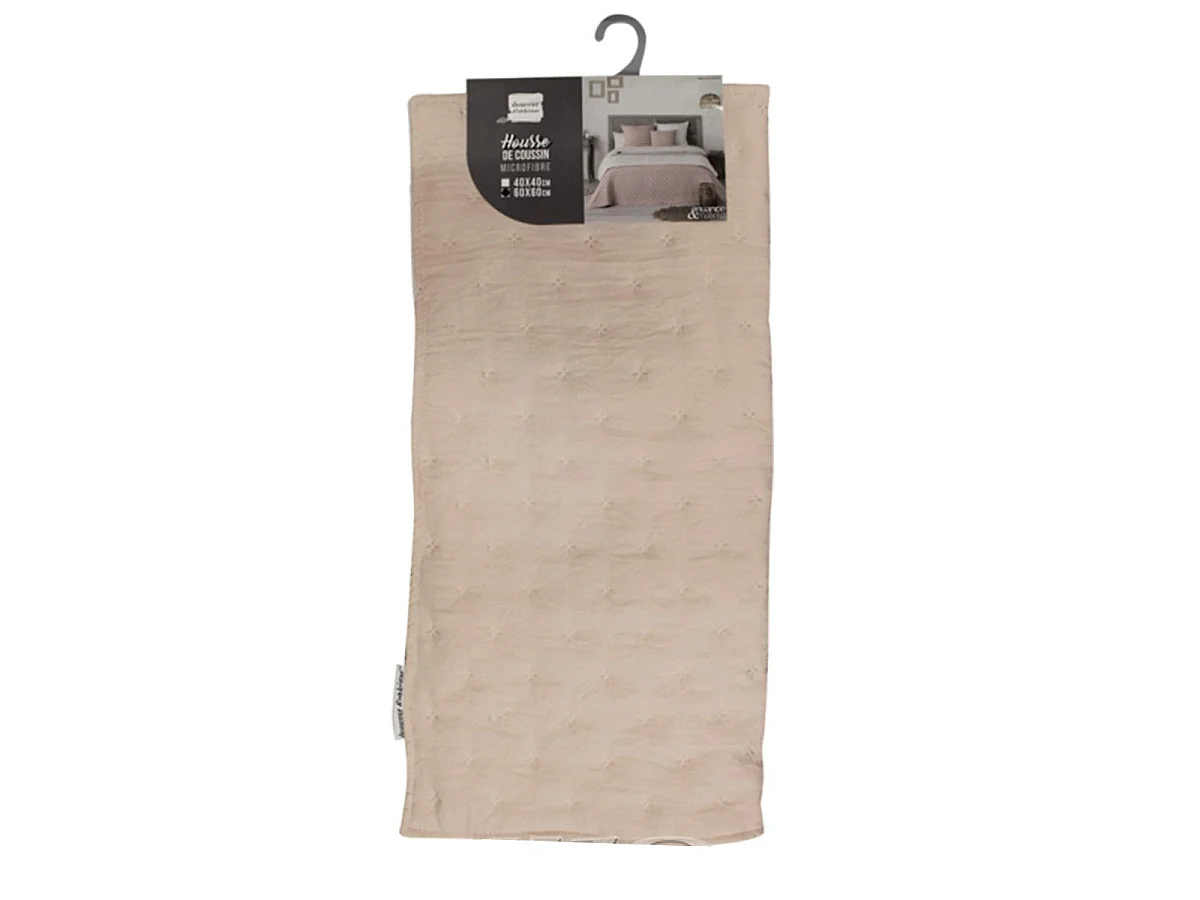 Housse de Coussin "Mellow" 60x60cm Rose & Blanc