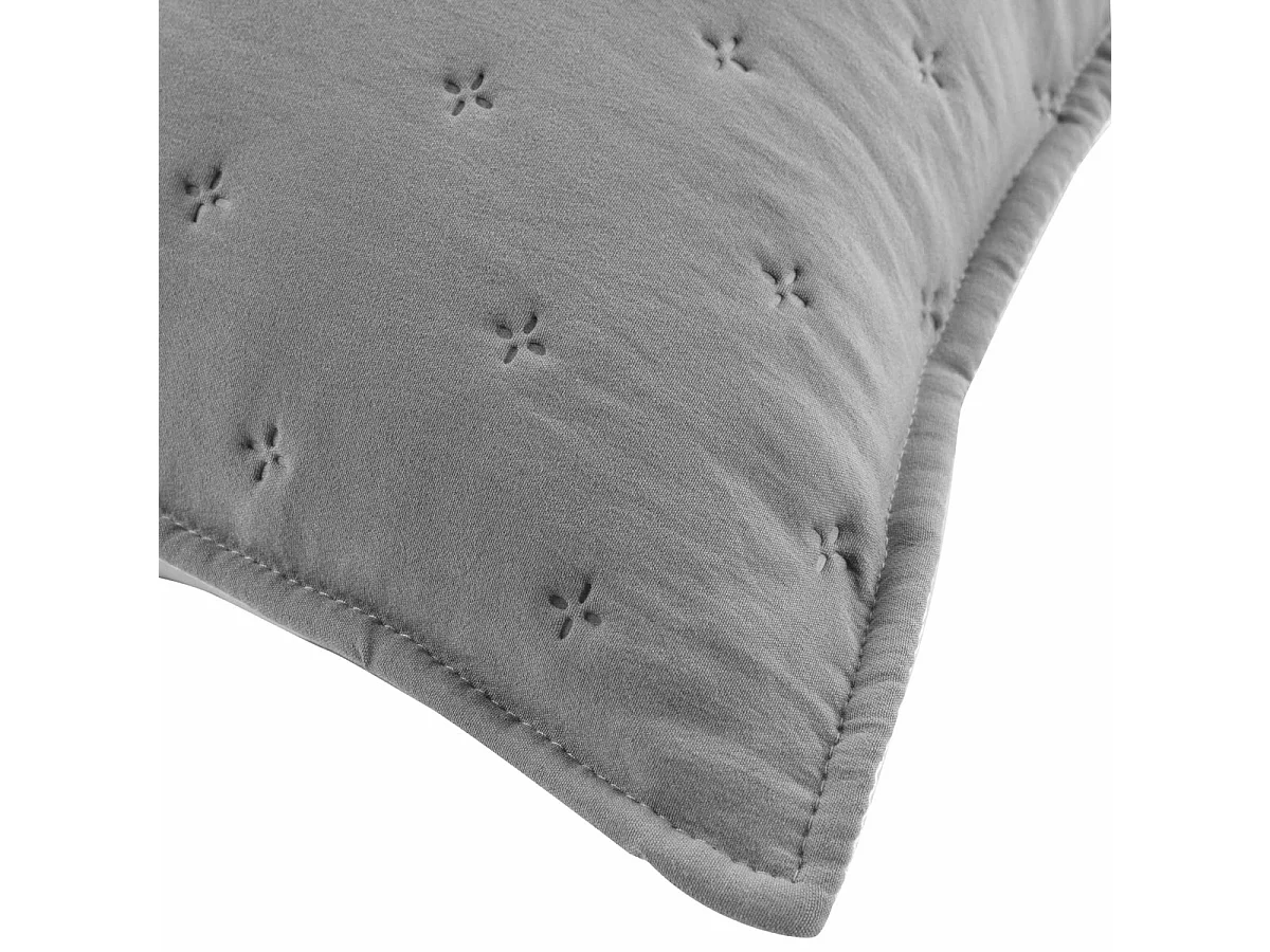 Housse de Coussin "Mellow" 40x40cm Gris & Blanc