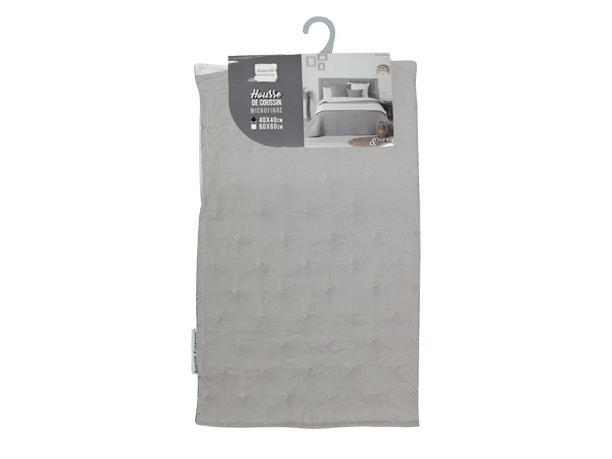 Housse de Coussin "Mellow" 40x40cm Gris & Blanc