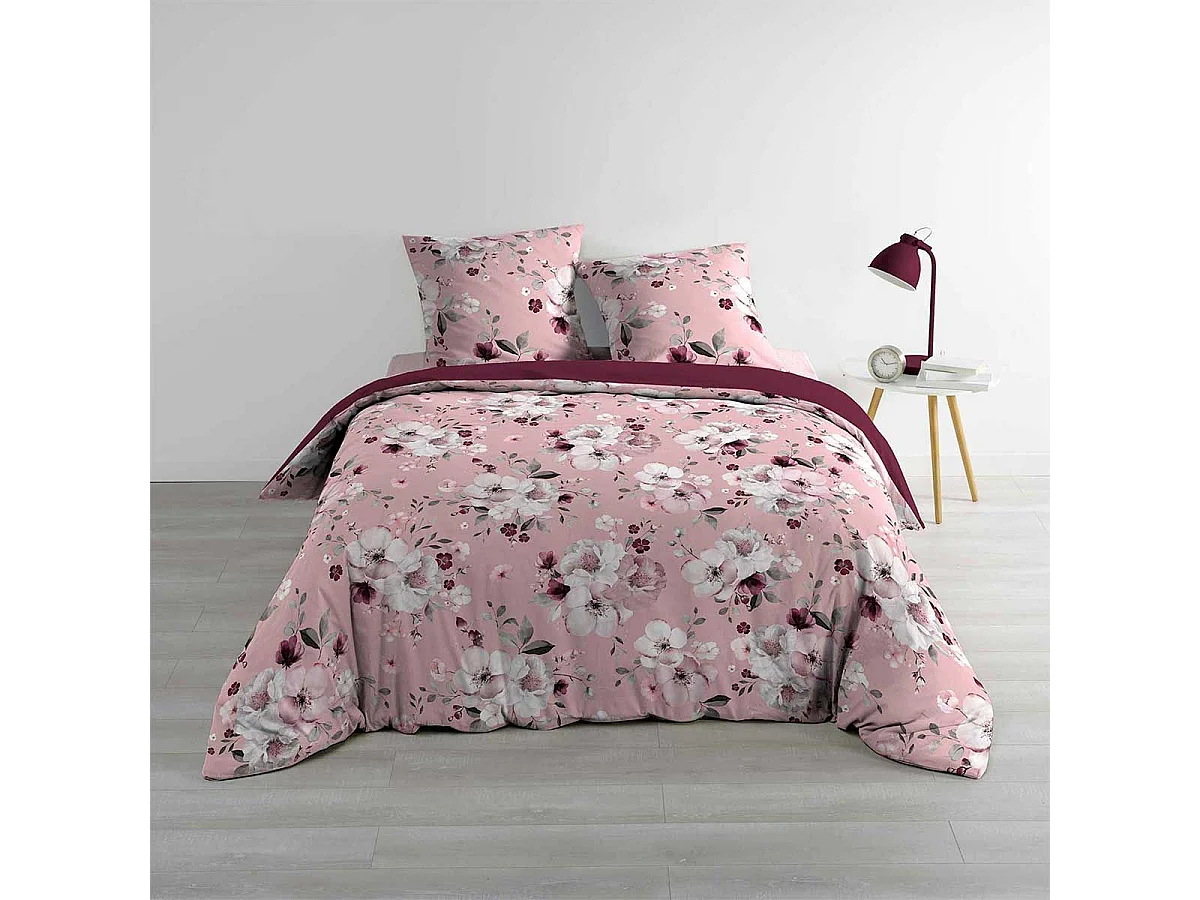 Housse de Coussin "Velvet Flower" 45x45cm Rose