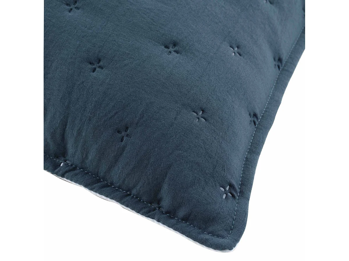Housse de Coussin "Mellow" 60x60cm Bleu & Blanc