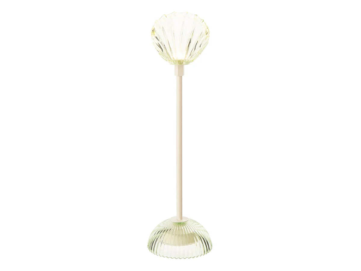 Lampe à Poser LED Coquillage "Conchiglia" 37cm Vert Clair