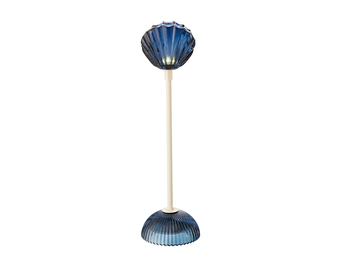 Lampe à Poser LED Coquillage "Conchiglia" 37cm Bleu