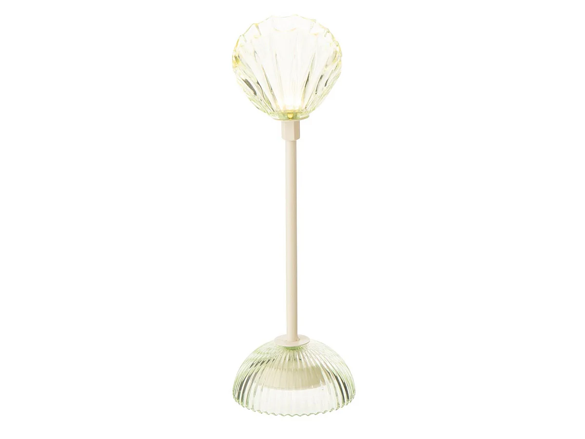 Lampe à Poser LED Coquillage "Conchiglia" 31cm Vert Clair