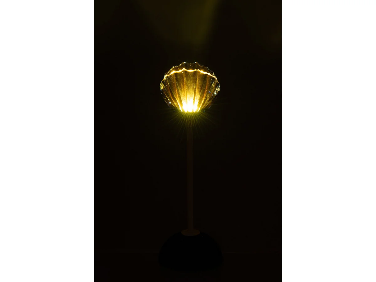 Lampe à Poser LED Coquillage "Conchiglia" 31cm Bleu