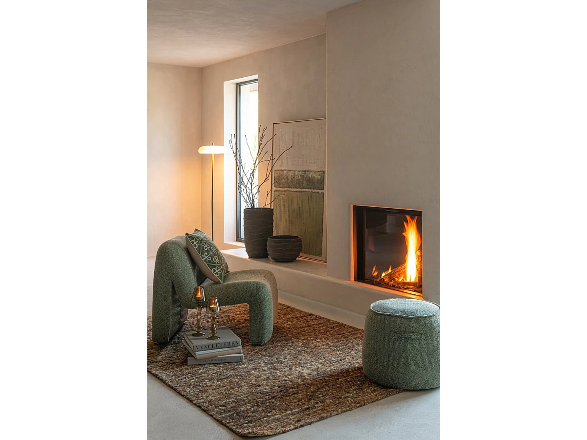 Cache-Pot Déco en Ciment "Roca" 53cm Marron