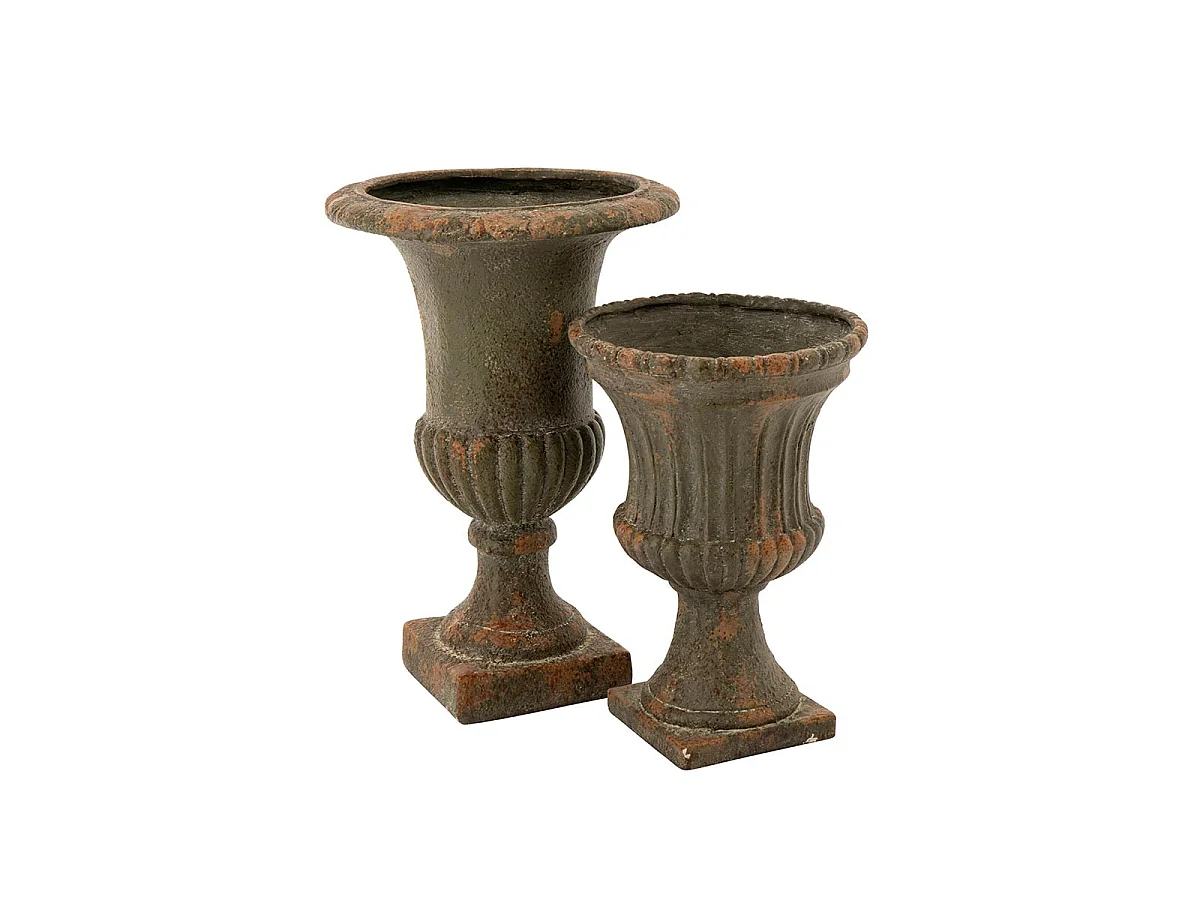 Cache-Pot sur Pied Extérieur "Antik" 56cm Vert Foncé