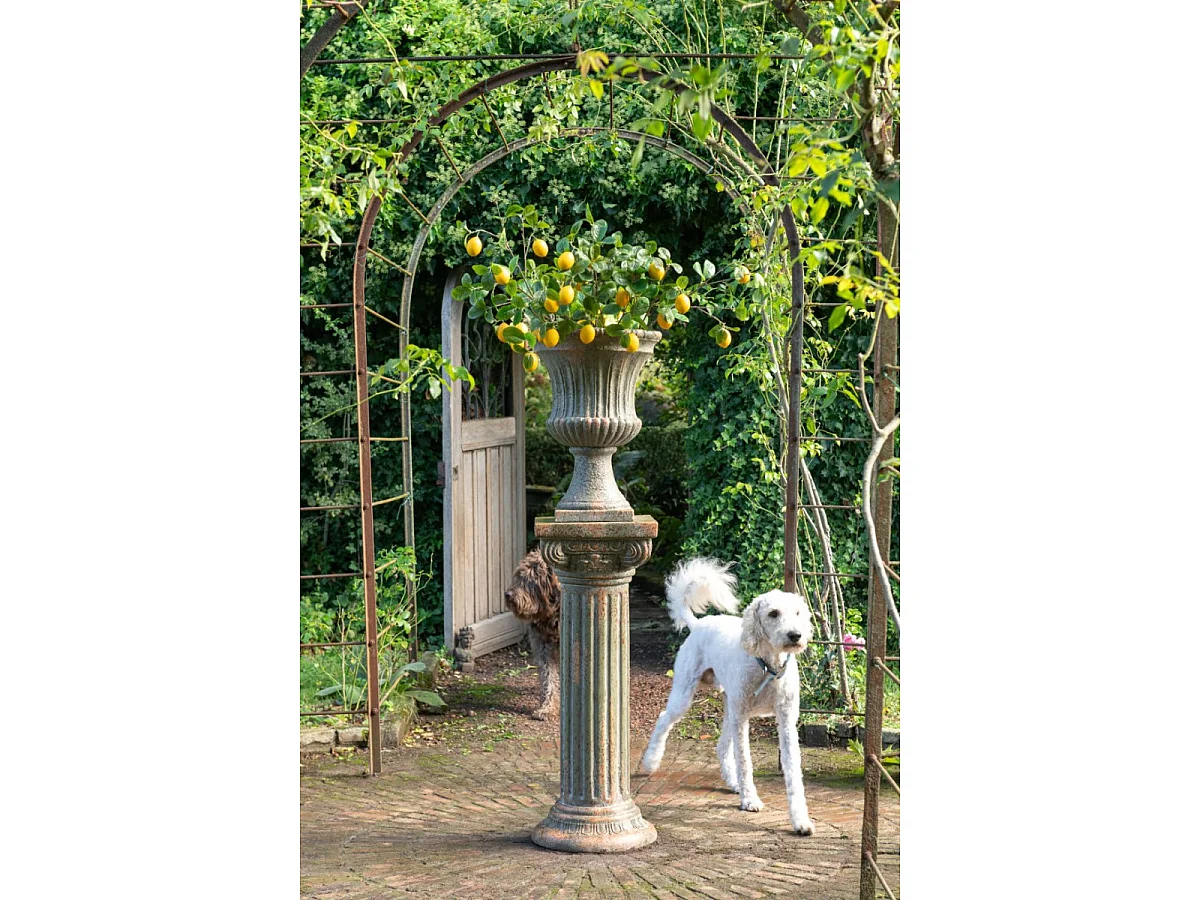 Cache-Pot sur Pied Extérieur "Antik" 56cm Vert Foncé