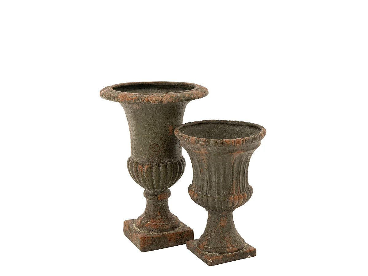 Cache-Pot sur Pied Extérieur "Antik" 71cm Vert Foncé