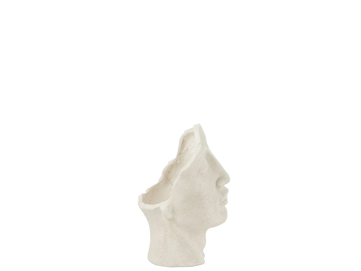 Cache-Pot en Argile "David" 38cm Blanc