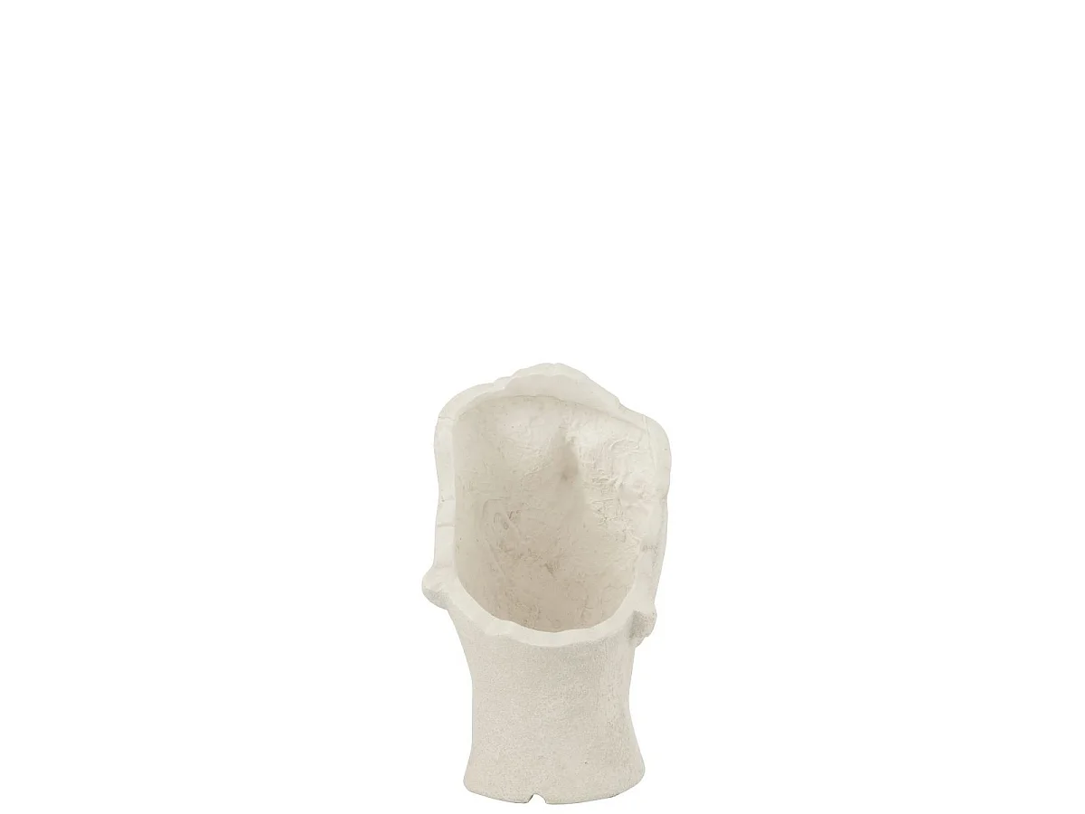 Cache-Pot en Argile "David" 38cm Blanc