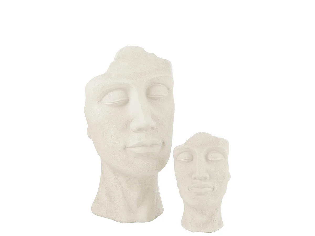 Cache-Pot en Argile "David" 38cm Blanc