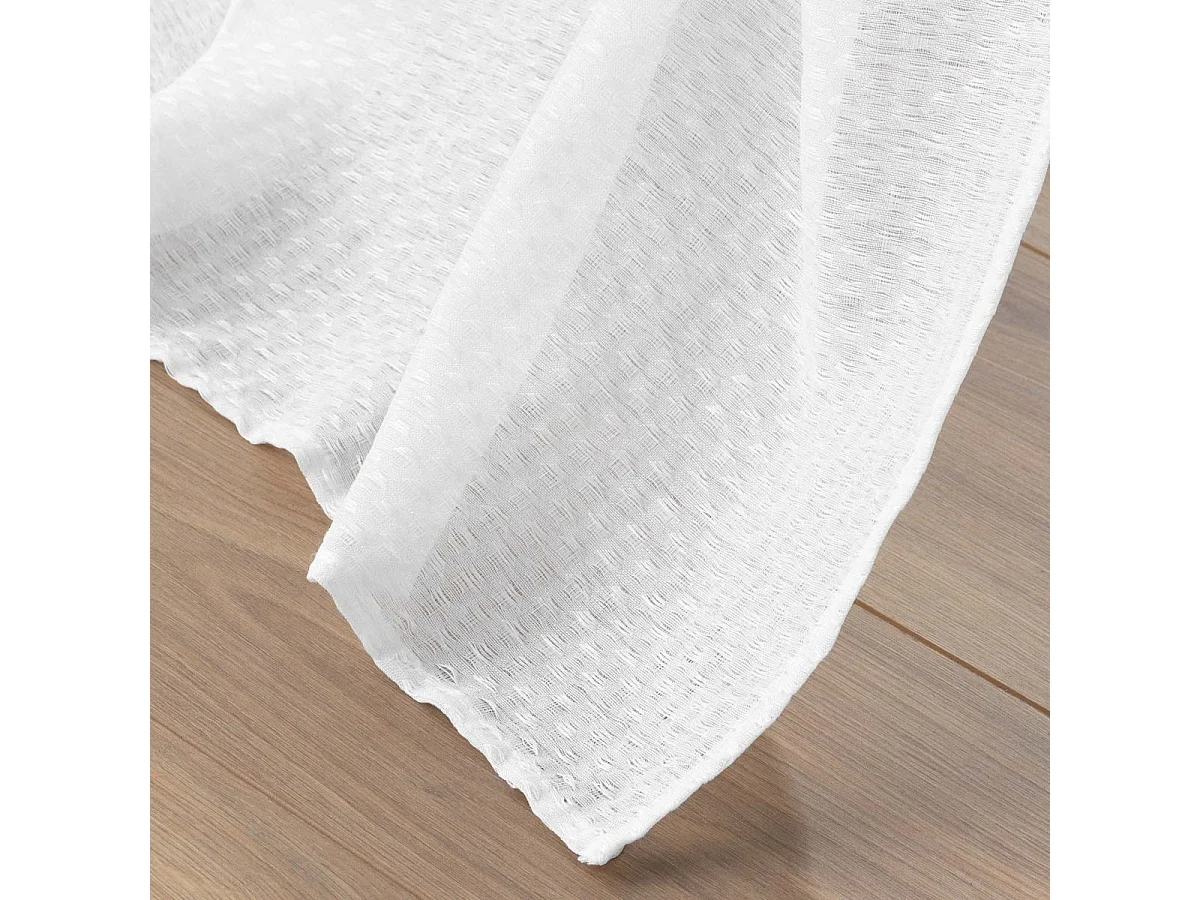 Rideau Voilage Jacquard "Ophelia" 140x240cm Blanc
