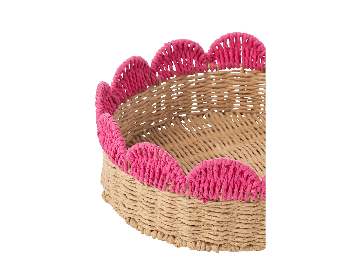Lot de 2 Plateaux Déco "Feston" 30cm Naturel