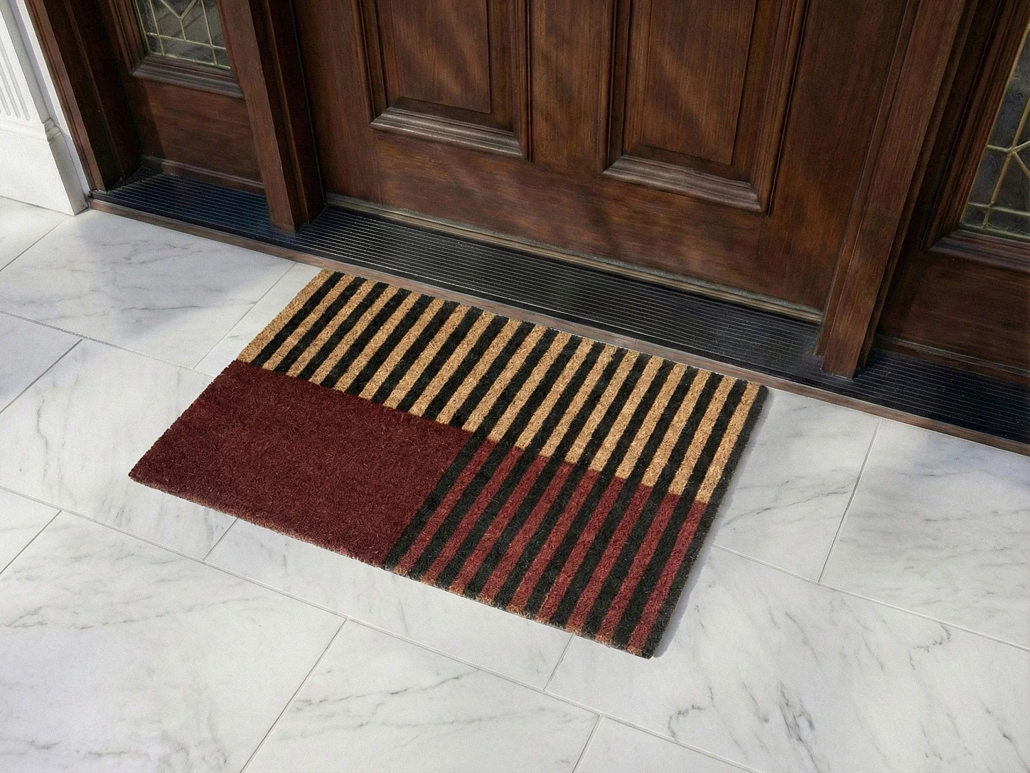 Paillasson TUKSUK Marron/beige 45 x 75 cm Fibre de coco