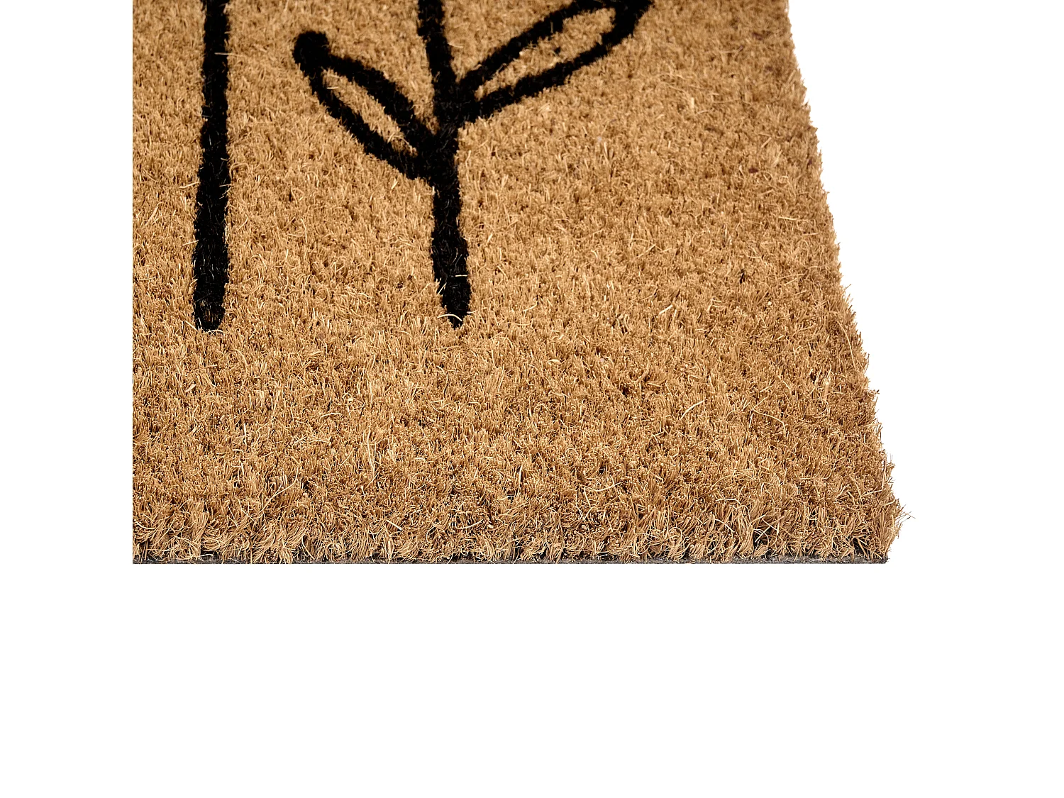 Paillasson AGIAK Naturel 40 x 60 cm Fleur Fibre de coco