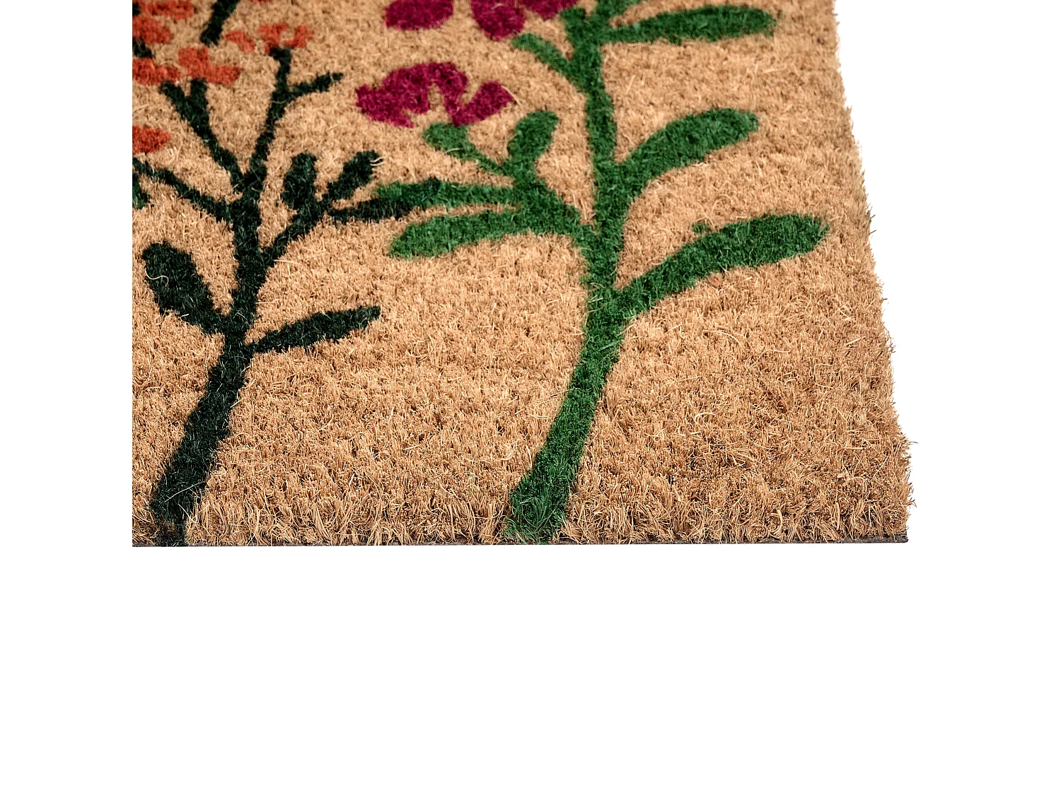 Paillasson TEKKONA Naturel 45 x 75 cm Fleur Fibre de coco
