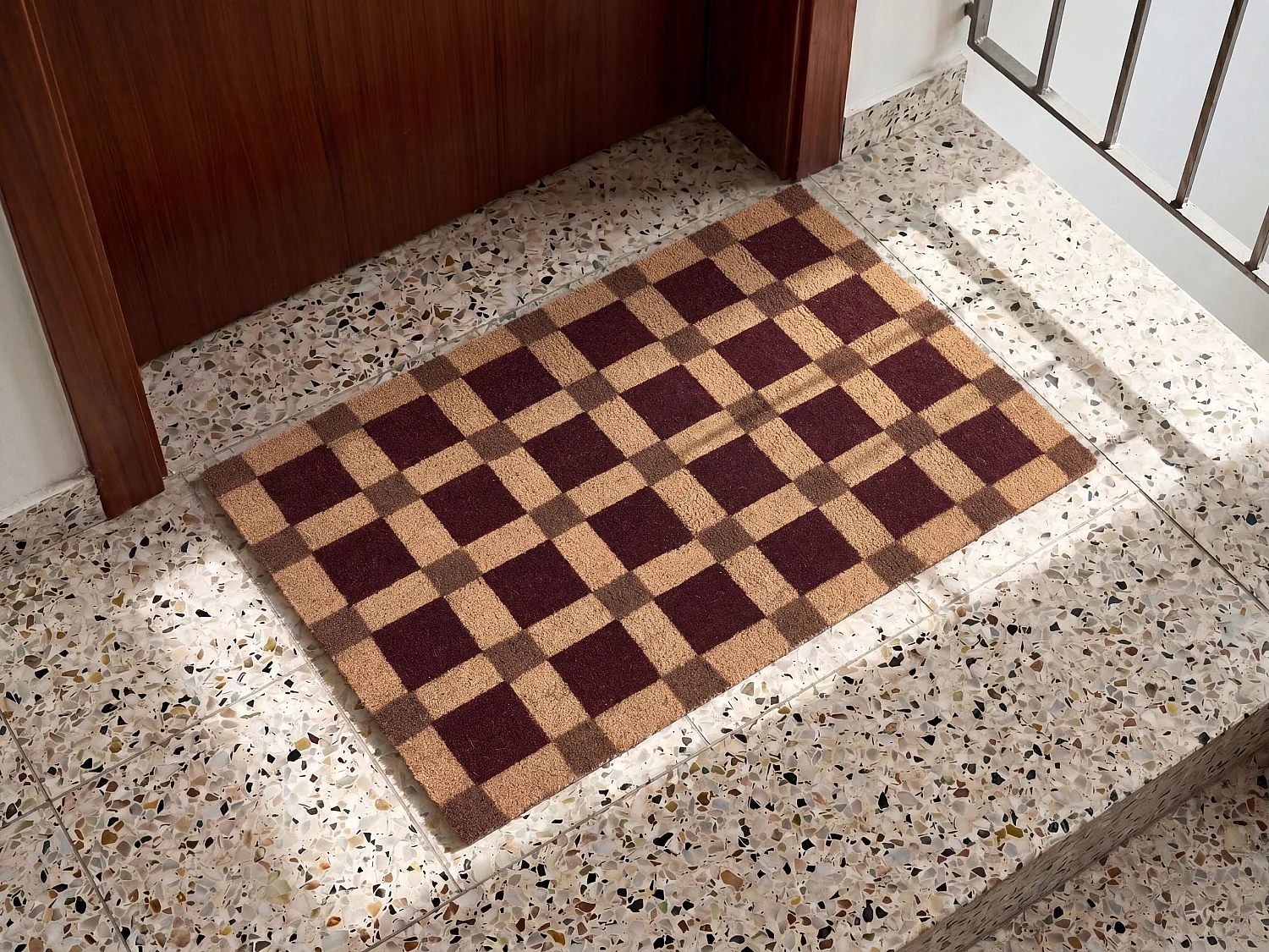 Paillasson VILLASIS Beige/marron 60 x 90 cm Fibre de coco