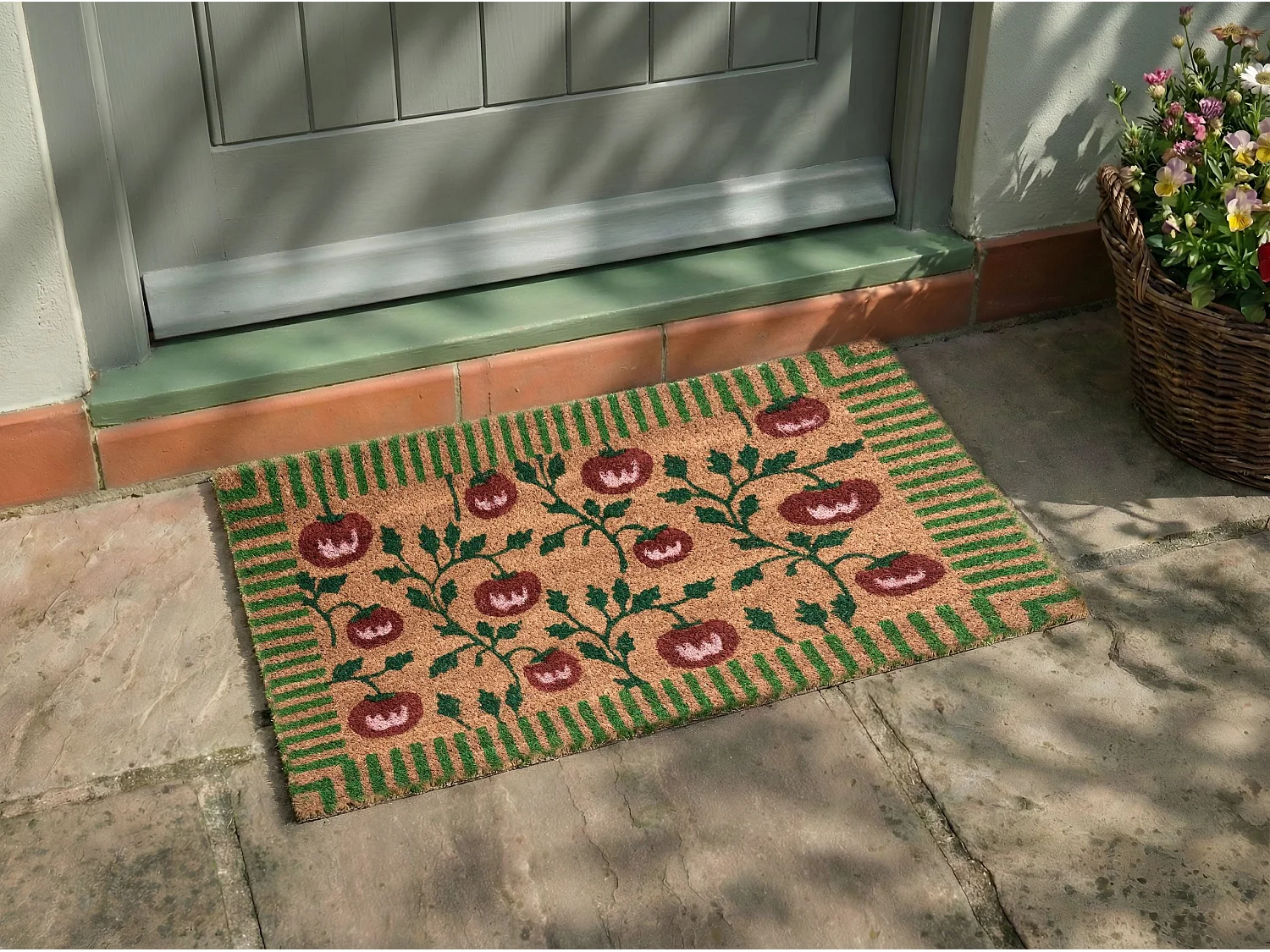 Paillasson KNIK Naturel 45 x 75 cm Tomate Fibre de coco