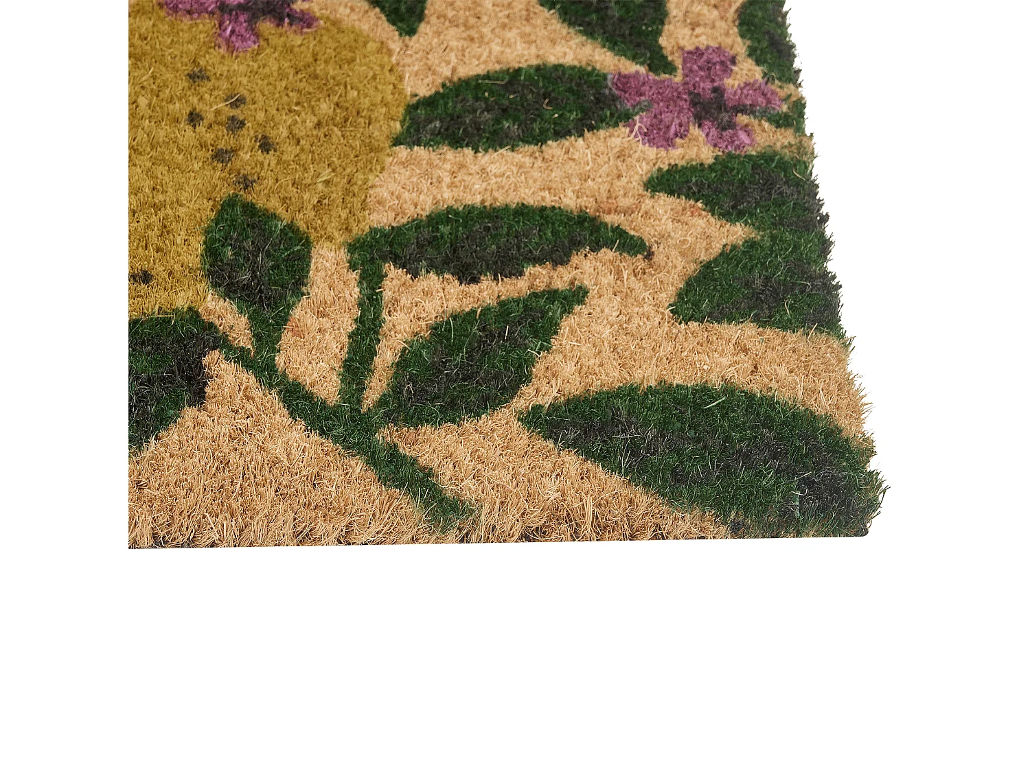 Paillasson TAZLINA Multicolore 45 x 75 cm Citron Fibre de coco