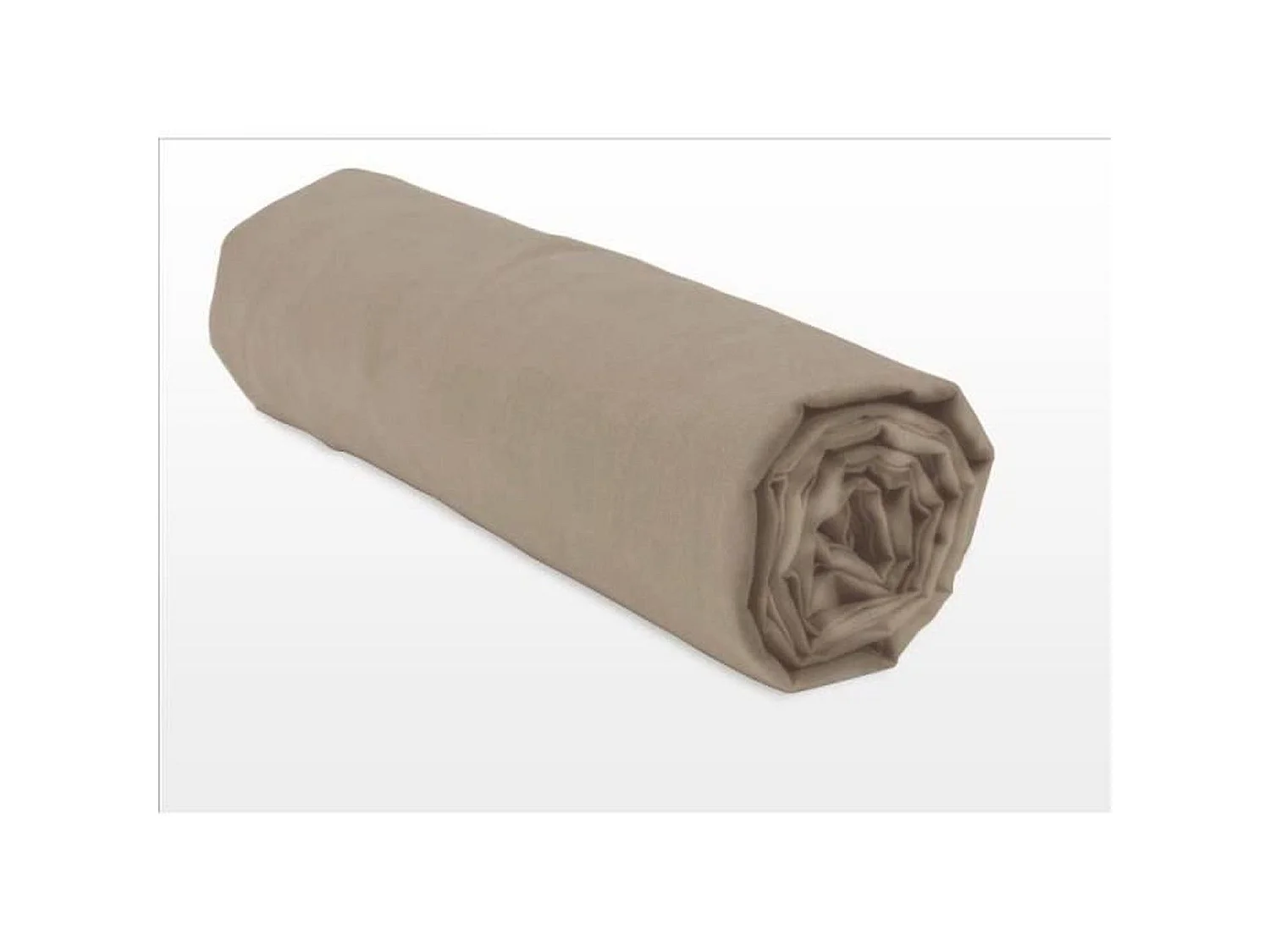Drap housse microfibre 82 g - 180 x 200 cm - Bonnet 30 cm - Beige