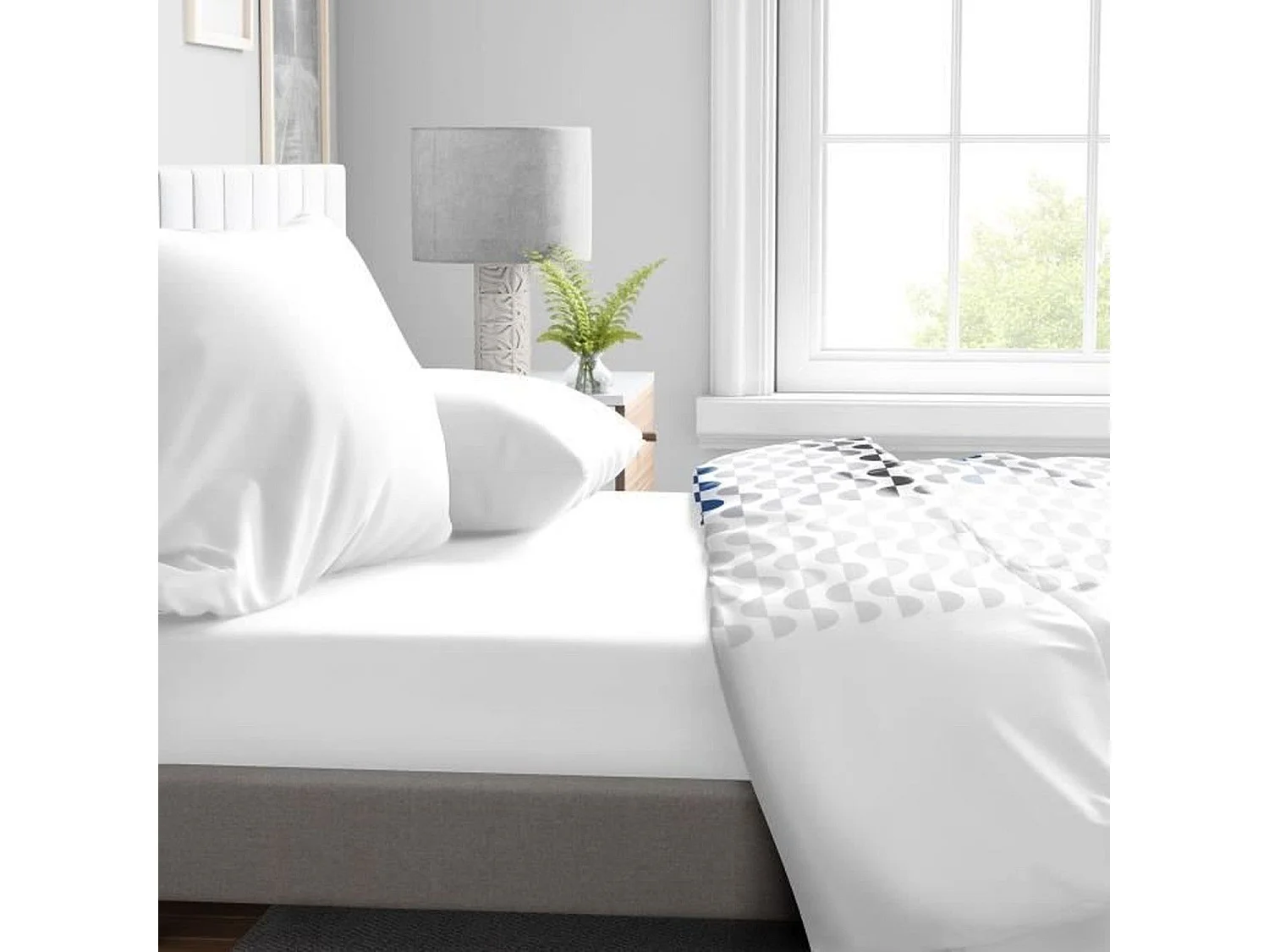 Microfiber Hoeslaken 140 x 190 cm + 30 cm Zak - Wit - Lichtgewicht 82g - HOME LINGE PASSION