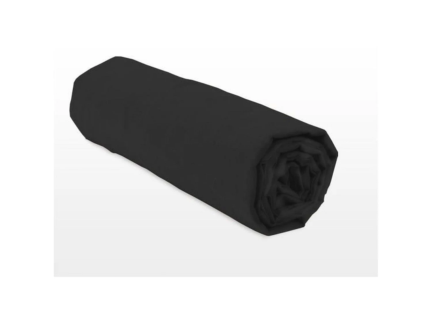 Drap housse microfibre 82 g - 140 x 190 cm - Bonnet 30 cm - Noir