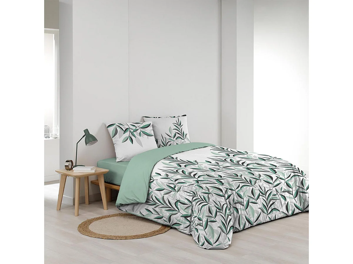 Parure de Lit 3 Pièces "Eldorado" 240x220cm Vert