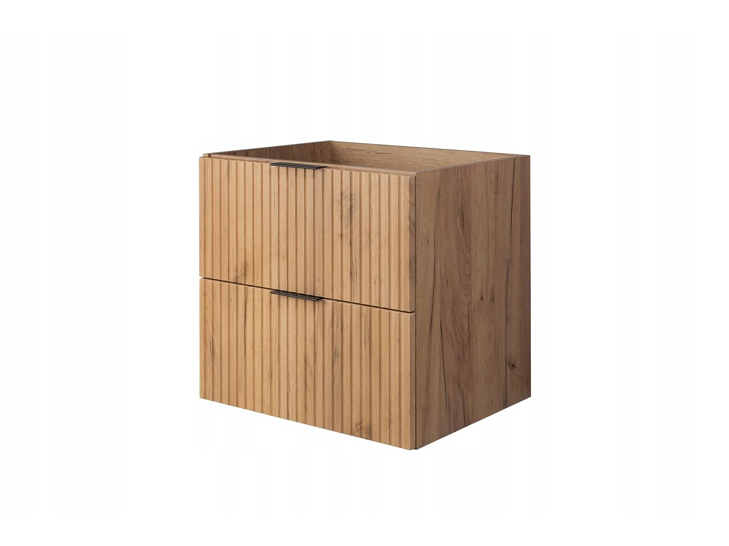 Mobile sottolavabo 160cm - Scanalato Rovere - con piano & mensola – RODAN