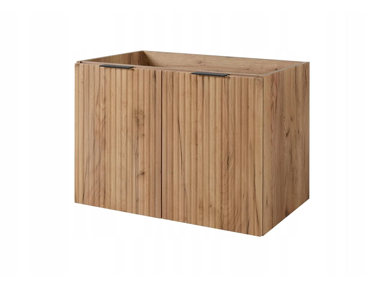 Mobile sottolavabo 160cm - Scanalato Rovere - con piano & mensola – RODAN