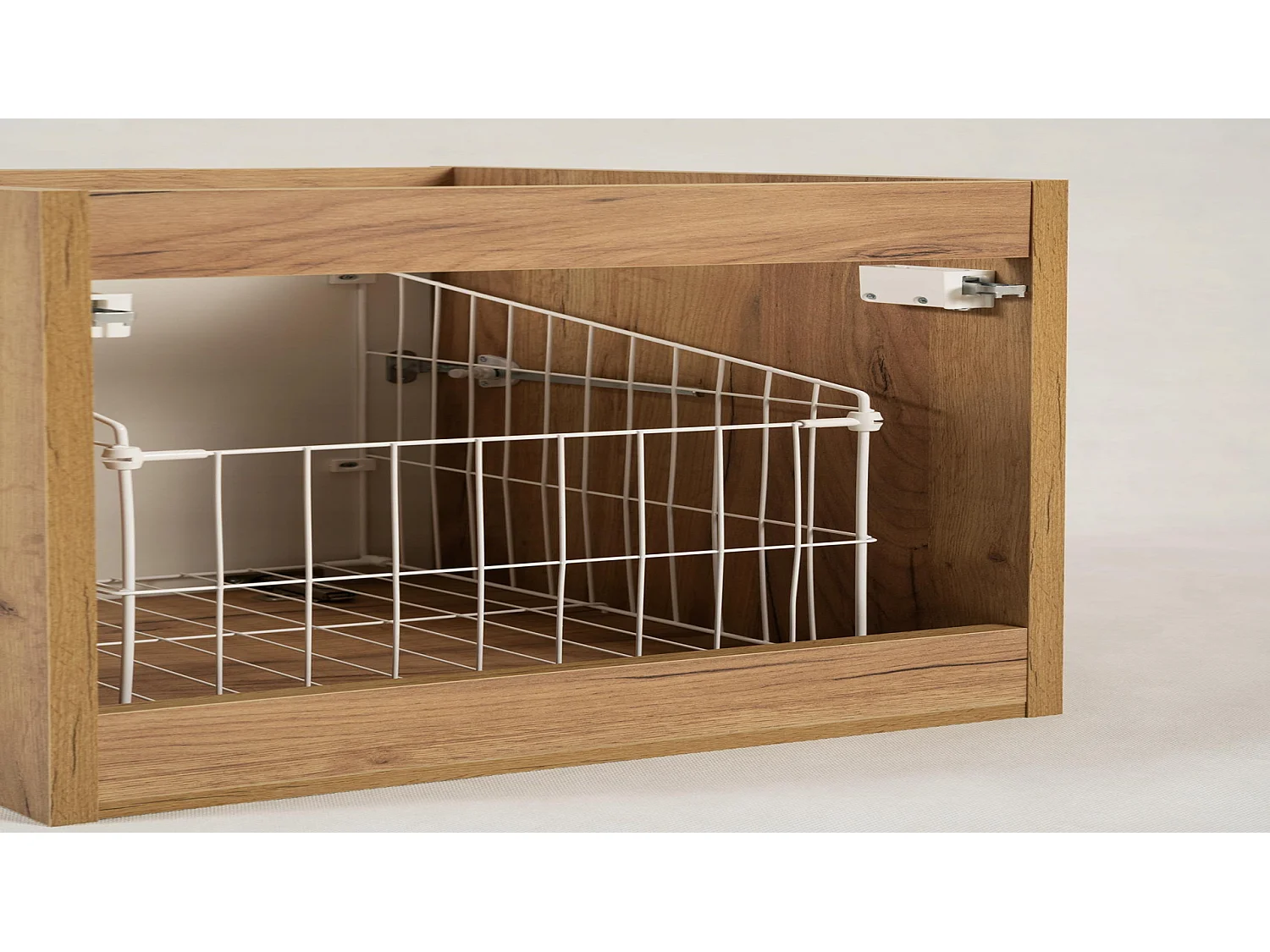 Waschbeckenunterschrank 100cm - mit Platte & Wäschekorb - Schwarz-Braun – RODAN
