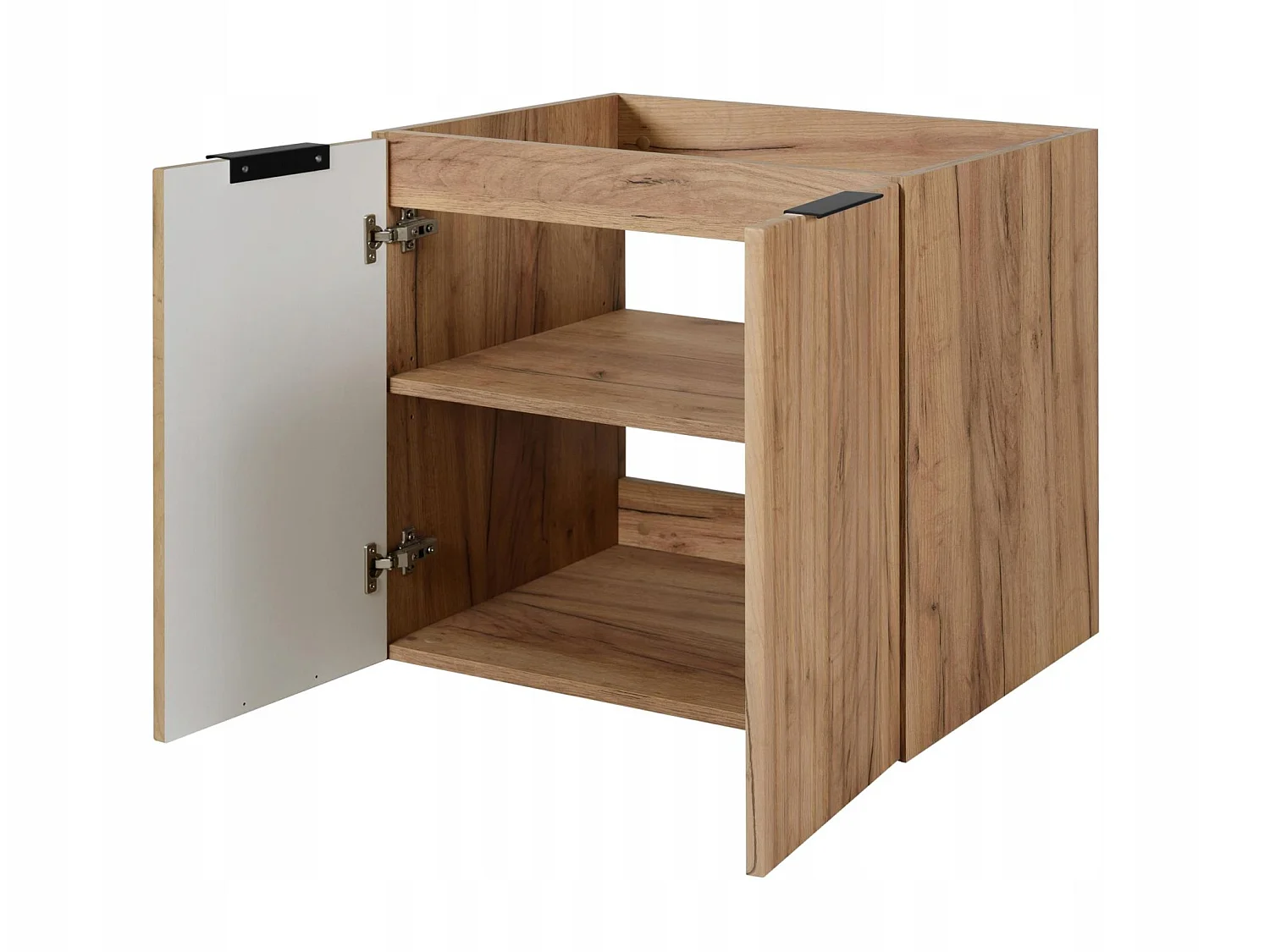 Mueble bajo lavabo 140cm - Estriado Marrón - con encimera y estante - Soft-Close – RODAN