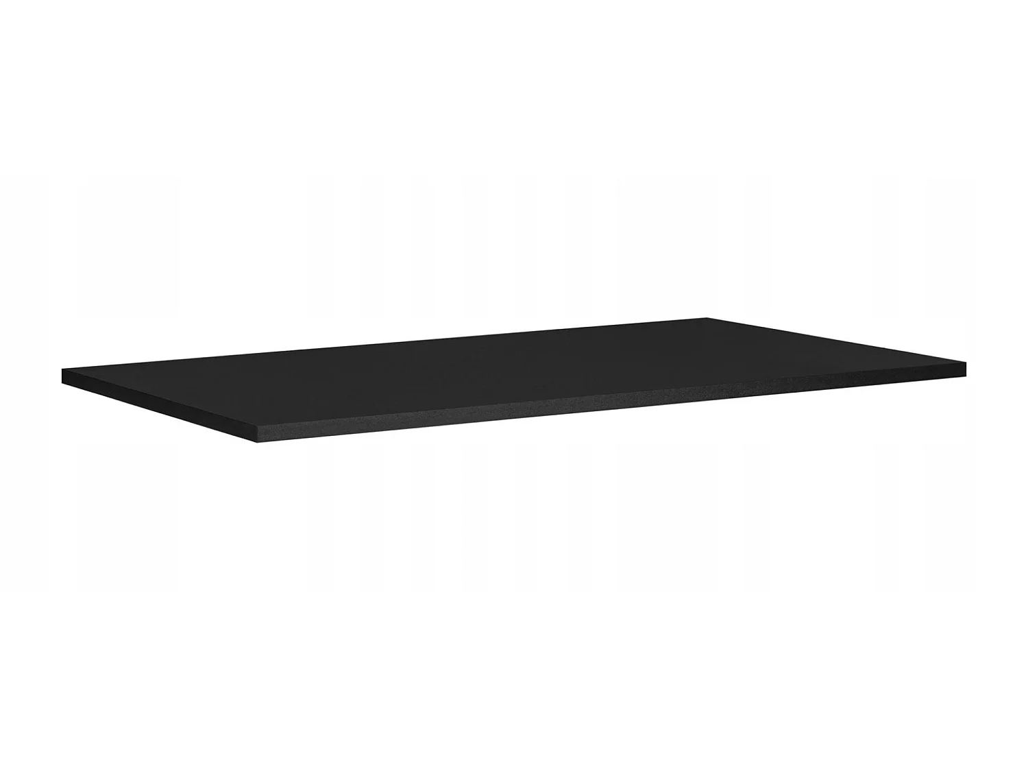 Rodan Wastafelmeubel 140cm - Geribbeld Wit - zwart blad & plank - Soft-Close - FLOW