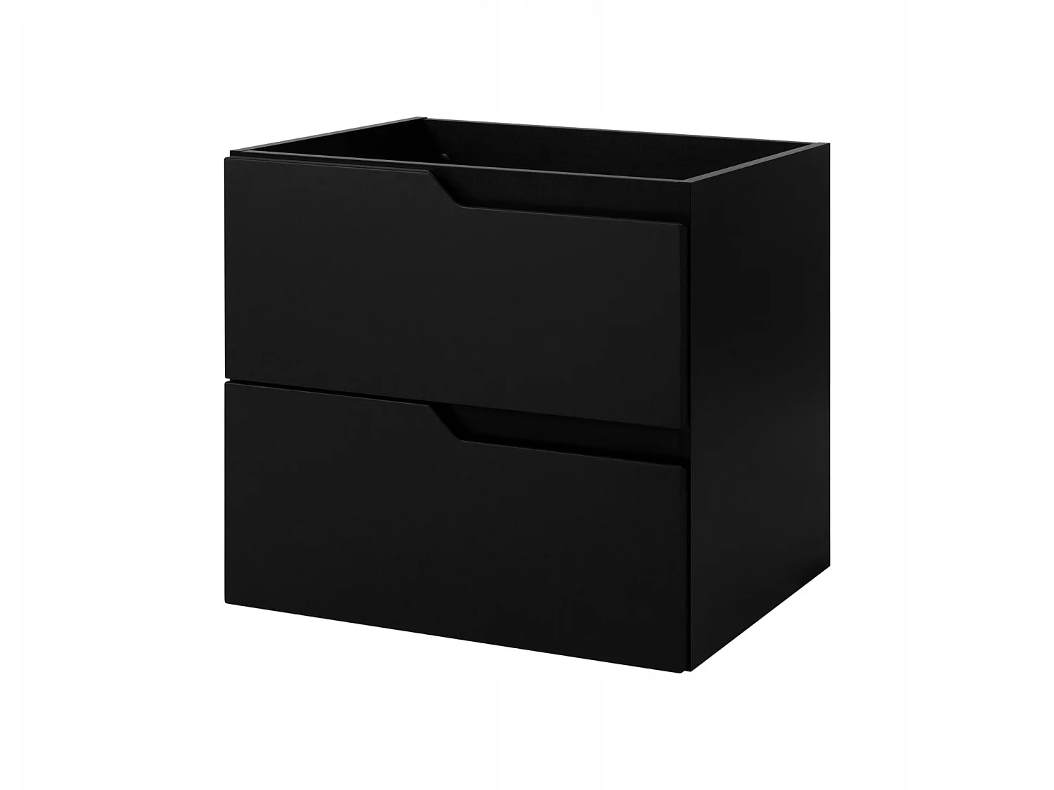 Meuble sous vasque 100cm - avec plan & panier à linge - Noir Mat – RODAN