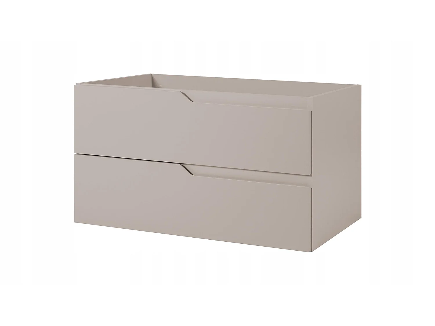 Waschbeckenunterschrank 120cm - mit Platte & Wäschekorb - Kaschmir-Weiß – RODAN