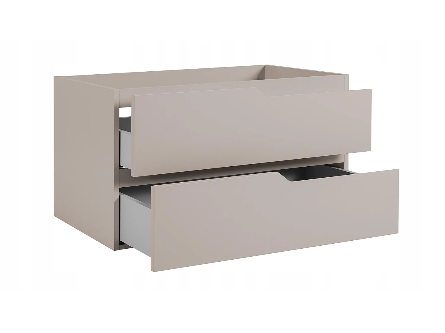 Waschbeckenunterschrank 120cm - mit Platte & Wäschekorb - Kaschmir-Weiß – RODAN