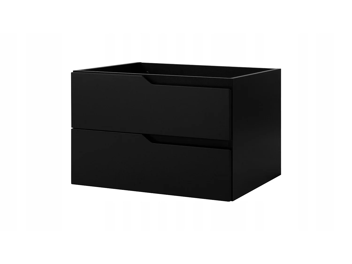 Waschbeckenunterschrank 160cm - mit Platte & Wäschekorb - Schwarz-Braun – RODAN