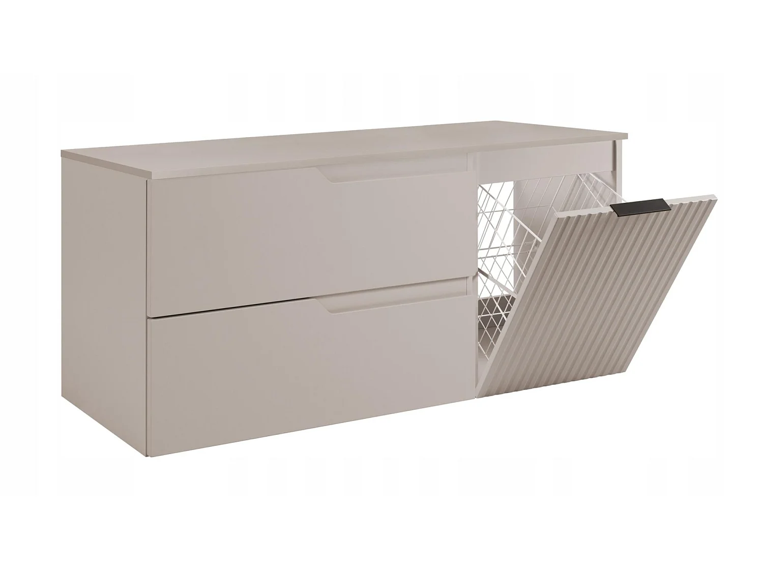 Meuble sous vasque 120cm - avec plan & panier à linge - Cachemire Mat – RODAN
