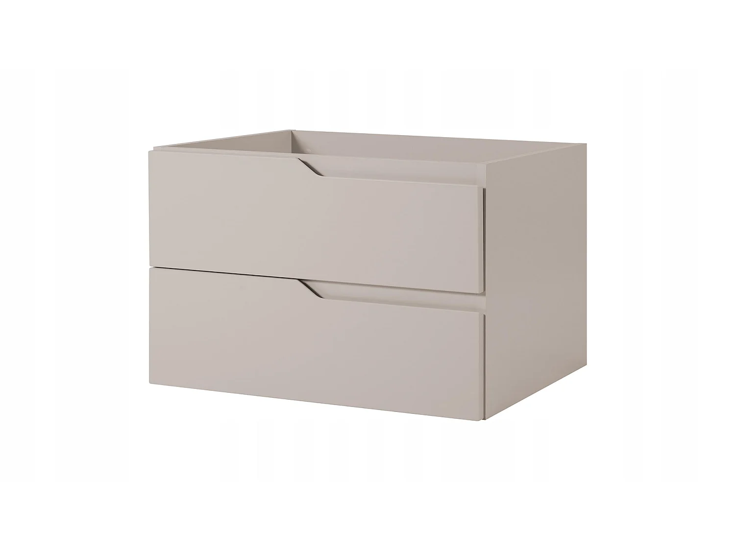 Waschbeckenunterschrank 160cm - mit Platte & Wäschekorb - Kaschmir-Weiß – RODAN
