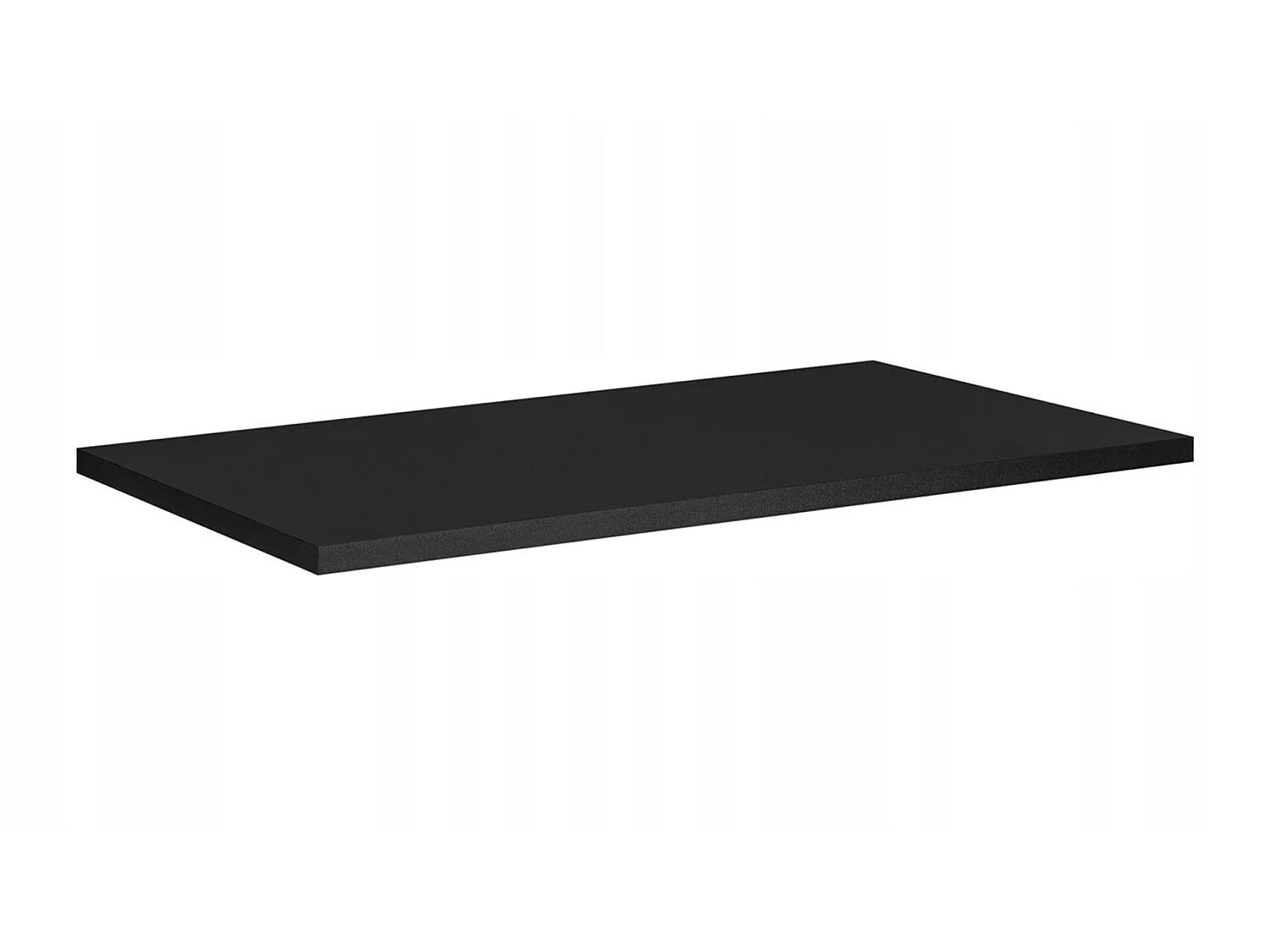 Waschbeckenunterschrank 100cm - Hängend - Geriffelt Weiß - schwarze Platte – RODAN