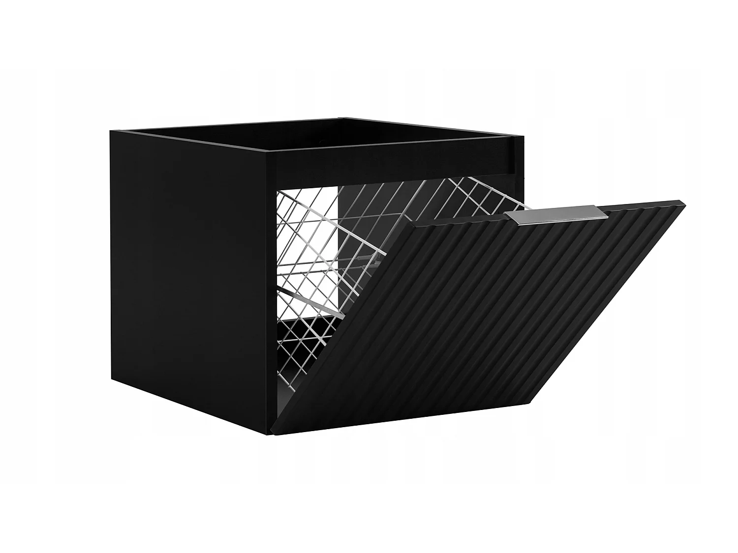 Wastafelmeubel 120cm - met blad & wasmand - Zwart Mat – RODAN