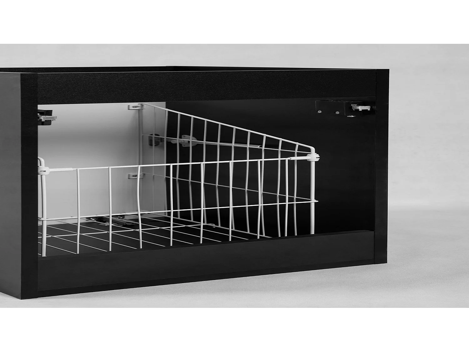 Wastafelmeubel 120cm - met blad & wasmand - Zwart Mat – RODAN