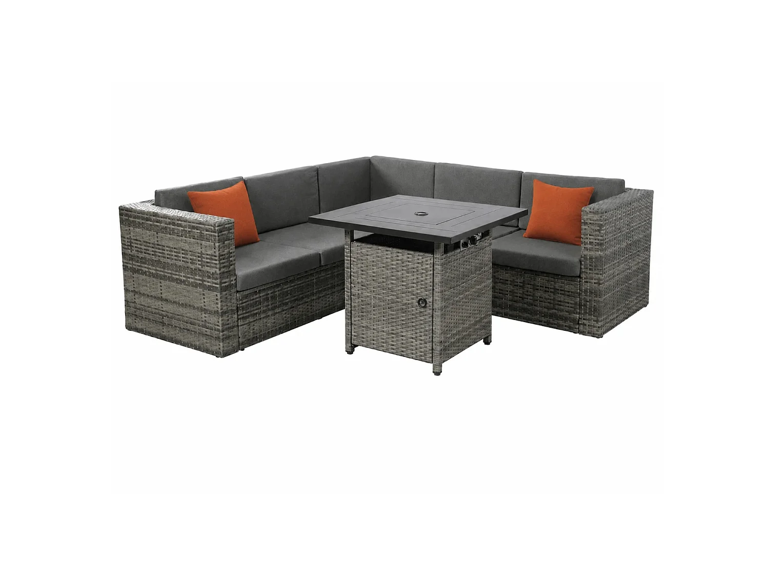 Ascot Fire Pit Garden Set – Grey