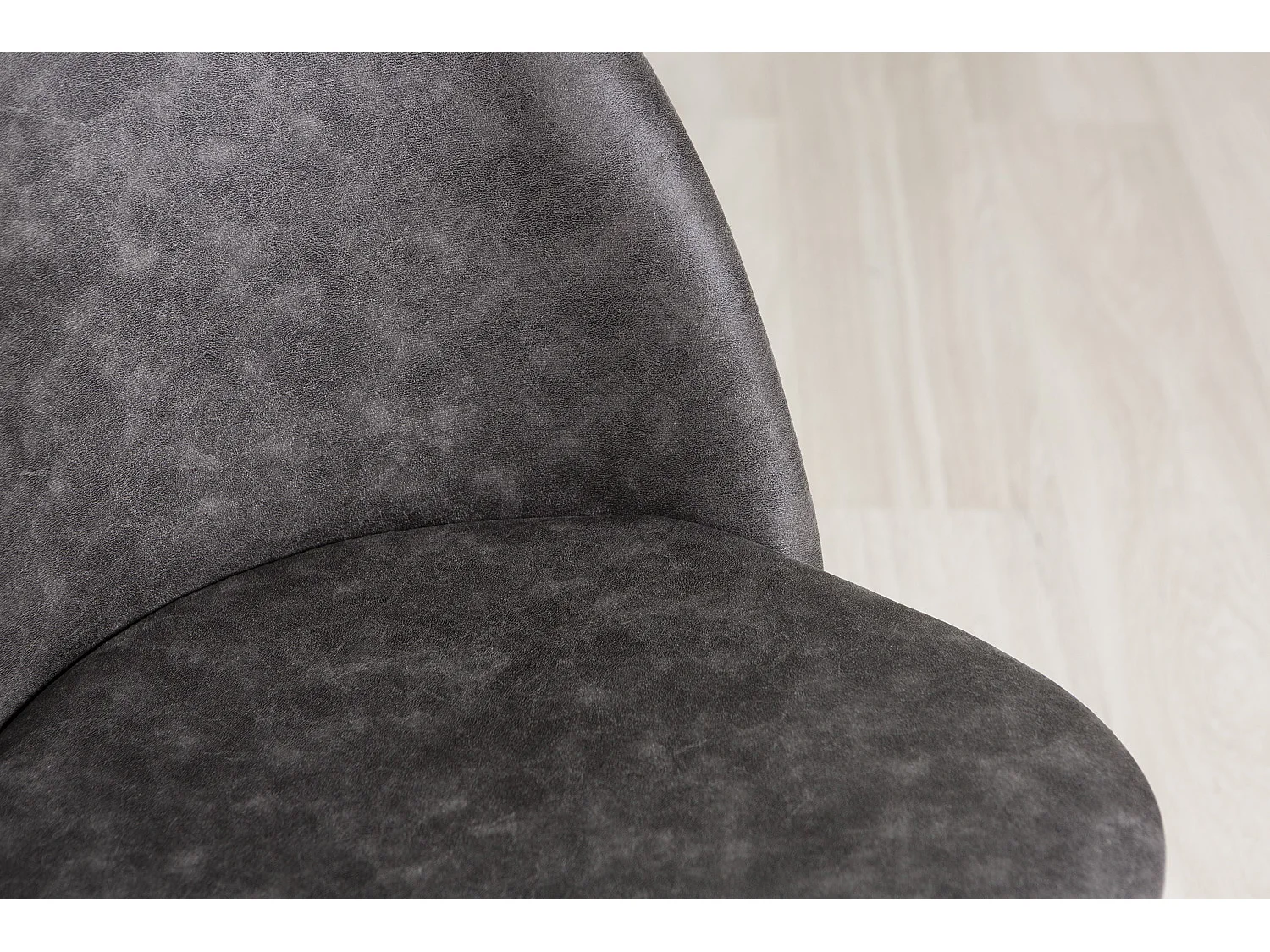 Lot de 2 chaises en similicuir avec pieds en métal, design moderne et élégant pour cuisine, salle à manger, bureau, restaurant SARA/Gris/Gris foncé