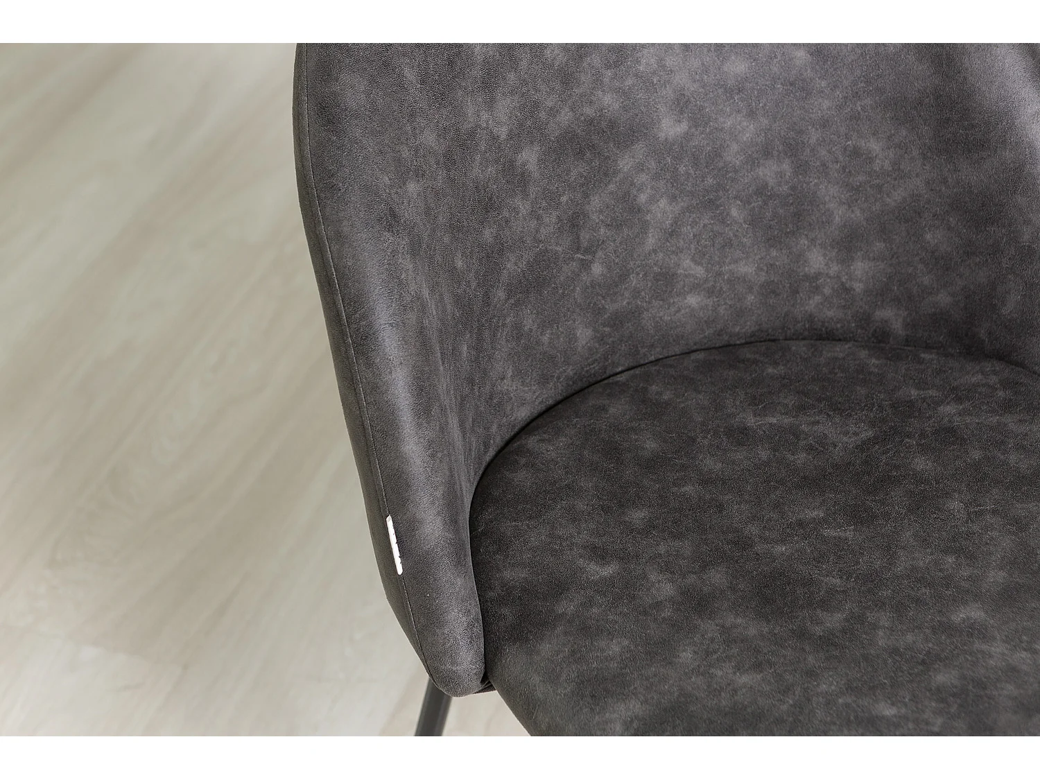 Lot de 2 chaises en similicuir avec pieds en métal, design moderne et élégant pour cuisine, salle à manger, bureau, restaurant SARA/Gris/Gris foncé