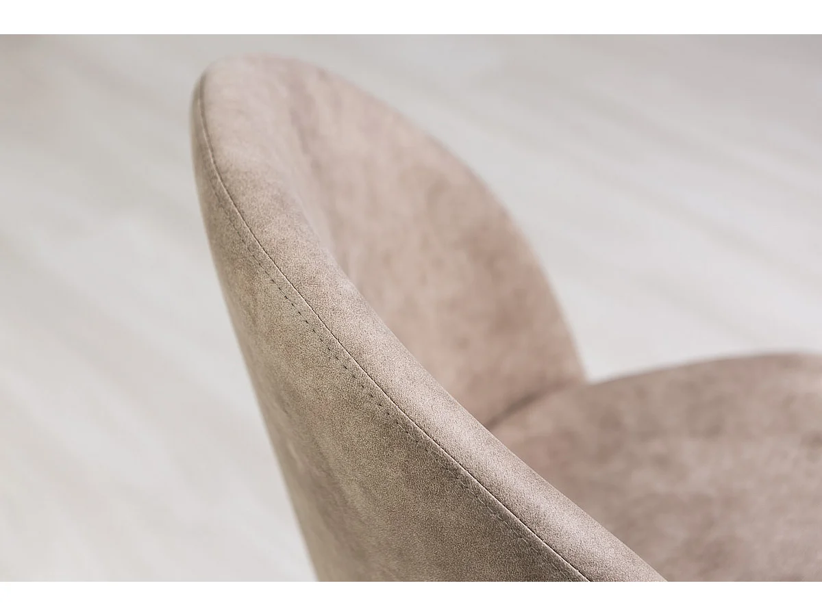 Lot de 2 chaises en similicuir avec pieds en métal, design moderne et élégant pour cuisine, salle à manger, bureau, restaurant SARA/Sable/Gris foncé