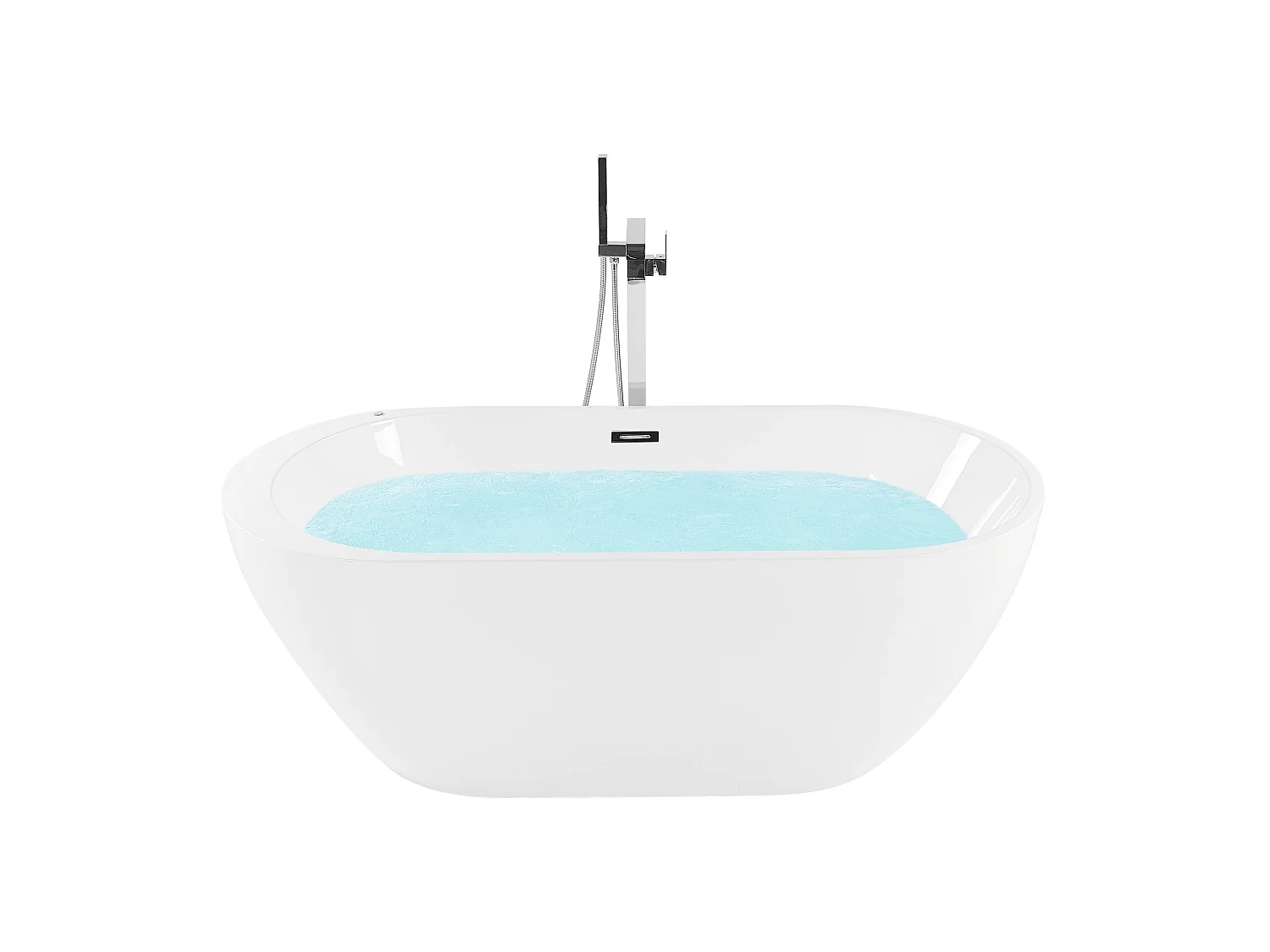 Baignoire îlot blanche 170 x 80 cm avec LED NEVIS III