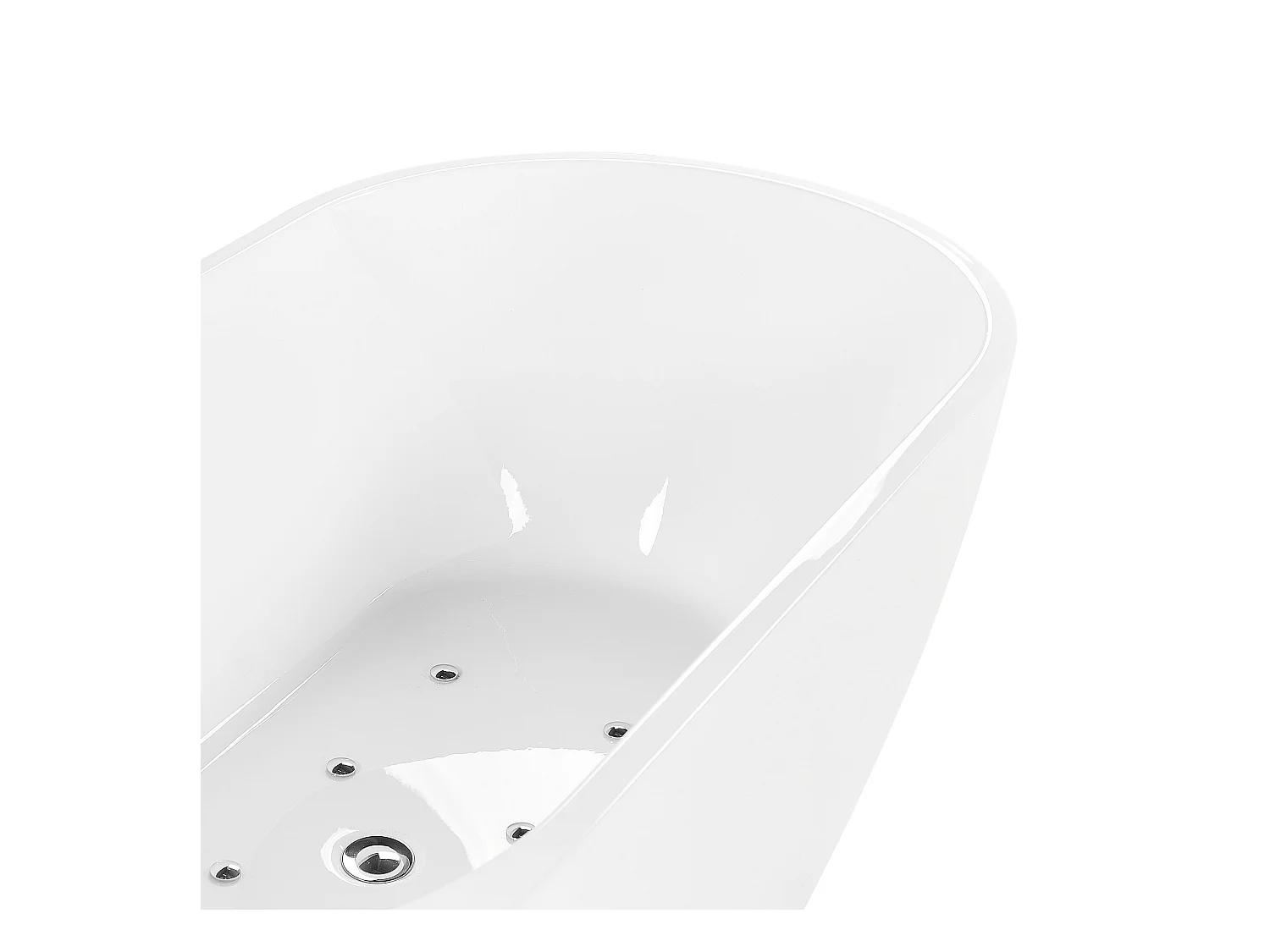 Baignoire îlot blanche 170 x 80 cm avec LED NEVIS III