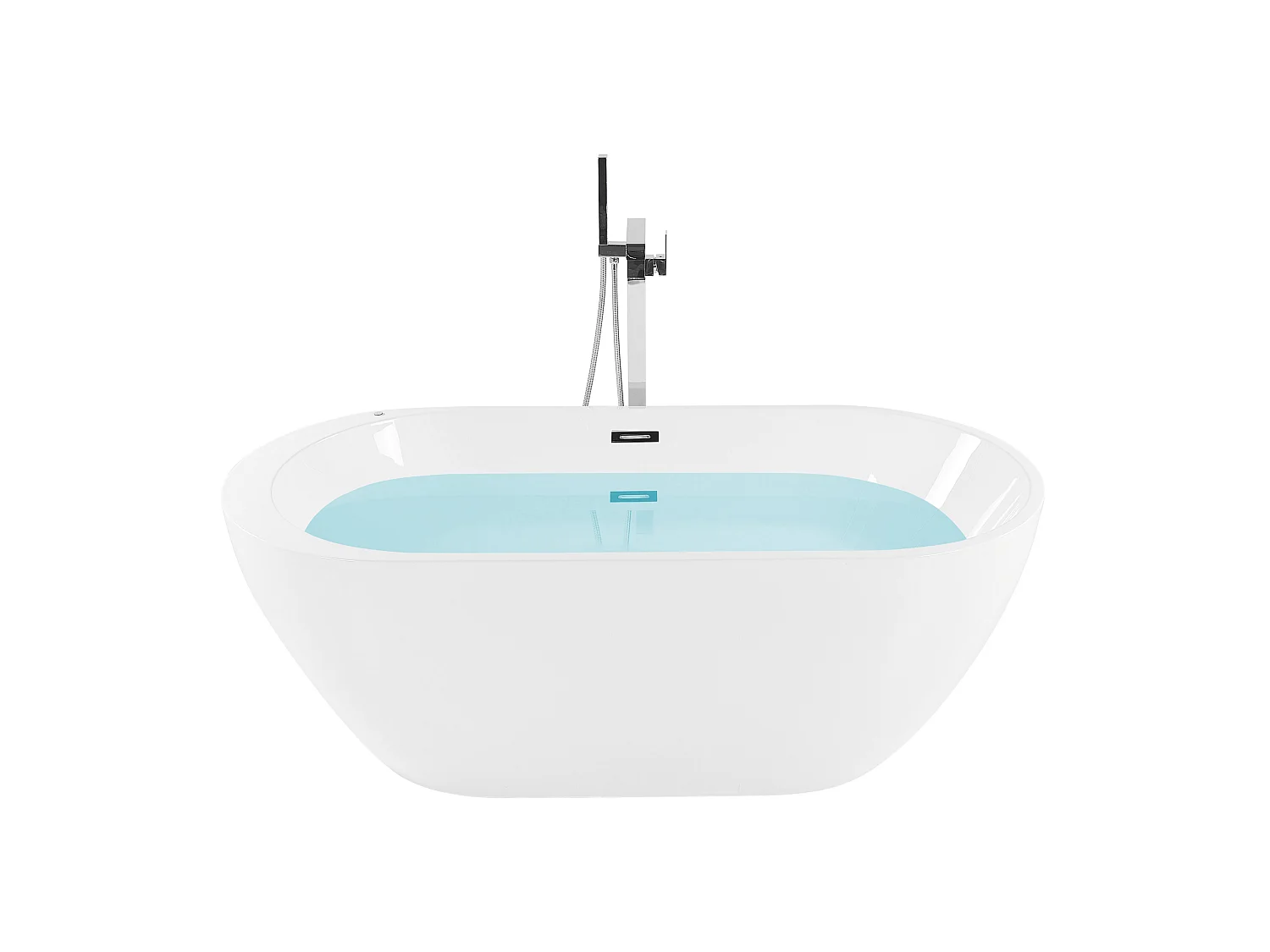 Baignoire îlot blanche 170 x 80 cm avec LED NEVIS III